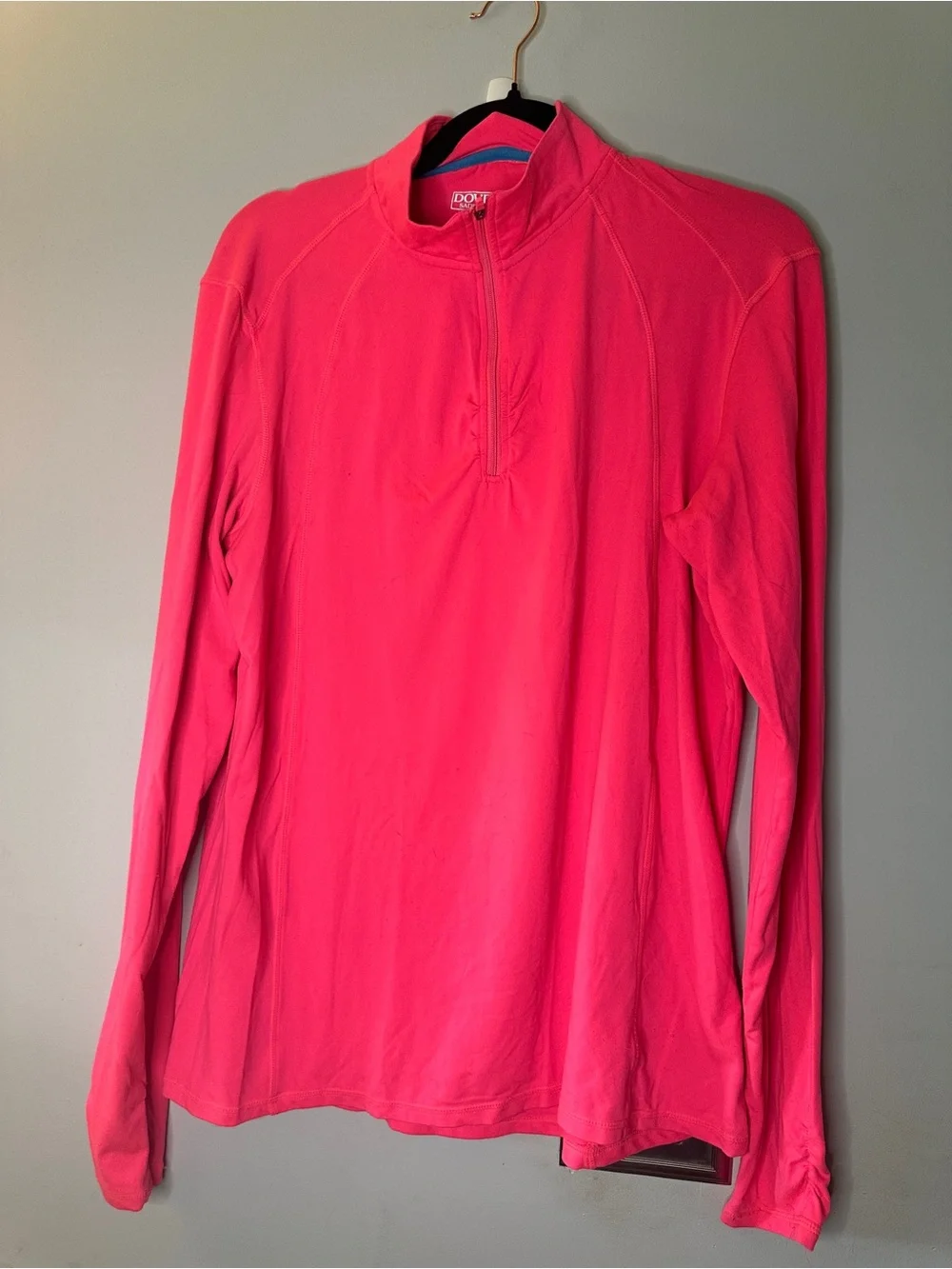 Dover Saddlery Pink Long-Sleeve Half-Zip Performance Top - Picture 1 of 5